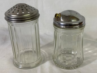 Two Vintage Shakers For Sugar And Cheese