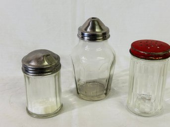 Trio Of Vintage Shakers For Spices Sugar And More