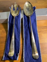 Long Silver Plated Salad Servers