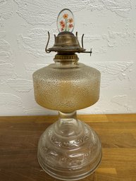 Large Antique Eagle Oil Lamp 12 Inches No Chimney Just A Cute Little Flower