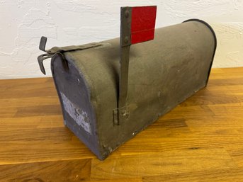 Youve Got Mail - Classic Metal Mail Box With Flag Taped Red