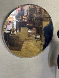 Vintage 21 Inch Beveled Mirror With Hanger