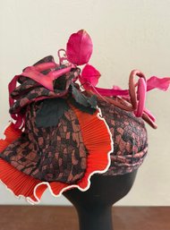 Hattie Mae Art Hat: Sculptural Textile Art Piece