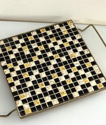 Mid Century Modern Tiled Trivet On Wire Base