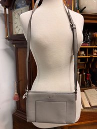 Ralph Lauren Grey Leather Cross Body Purse