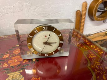Mid Century Desk Clock By Telechrom