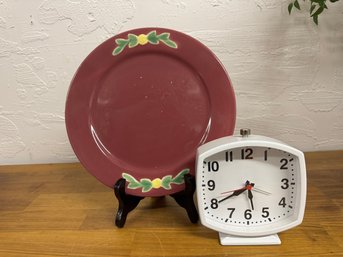 Coors Time - 9 Inch Burgundy Plate And Battery Alarm Clock