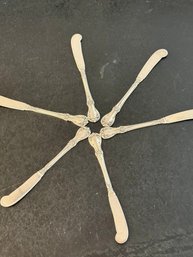 Towle Old Masters Sterling Silver, Solid Or Flat Handle Butter Knives 165.4g