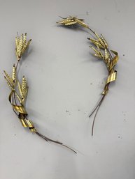 Mid Century Modern Wheat Sheath Wall Sculptures Set Of 2