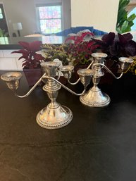 Sterling Silver Weighted Candlesticks/candleabra