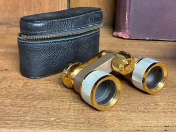 Vintage Bushnell Opera Glasses In Original Leather Case