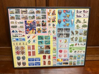 Large Framed US Postage Stamps Unused 15x18