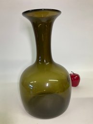LARGE Danish Kastrup Holmeguaard Mid Century Glass Art Vase 17 Inches Tall