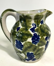 Mid Century Modern John B. Taylor Louisville Pottery Stoneware Grapevine Pitcher