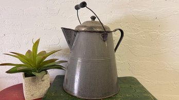 Xtra Large Metal Enamel Cowboy Kettle