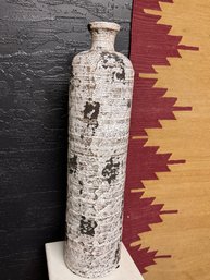 Decorative Heavy Ceramic Vase About 2 Feet Tall With Great Texture