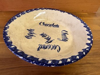 Vintage Stoneware Pie Pan Crazing Cool