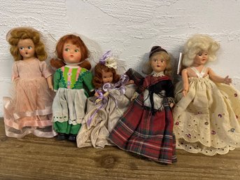 Lot Of Five Dolls