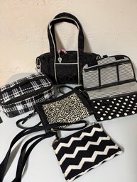 Black And White Make Up/ Toiletry Bags