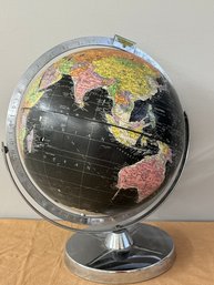 Beautiful Encyclopedia Brittanica 12 Inch Globe W/ Chrome Base & Arc