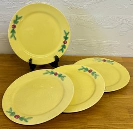 Coors Pottery Rose Bud Yellow 9 Inch  Plates