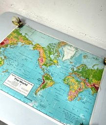 Vintage Hagstrom 3D/Plastic Molded Relief World Map