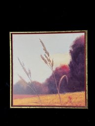 Landscape Art Piece In Thick Burnished Gold Frame