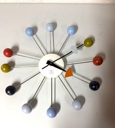Mid Century Modern Style Ball Clock- George Nelson Inspired