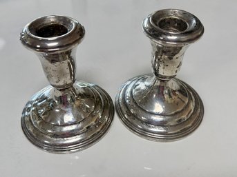 Reed & Barton Weighted Sterling Silver Candle Holders
