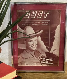 Framed  Piece Of Vintage Sheet Music From The Film Under Western Stars Featuring Roy Rogers
