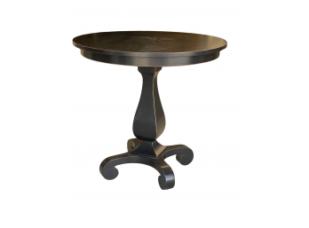 Lovely Crate And Barrel Traditional   Black Round Table.  Classy And Classic. 1 Of 2 ***