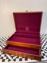 NAKEN Tarnish Proof Silverware Chest.  Dovetailed Drawers, Velvet Lined Interior, Brass Knobs