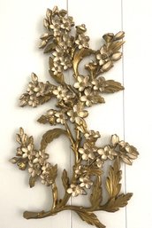 Mid Century Modern Syrocco  Cherry Blossom Wall Sculpture. 20 X 12