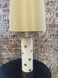 Kate Spade New York Pavilion Gold Polka Dot Lamp With Shade.