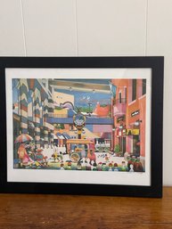 Artist Pencil Signed Framed Print, Jessops Street Clock, San Diego