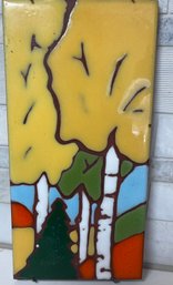 Art Deco Tile, Wall Plaque, Casal Grande Italy.  Vibrant And Textural