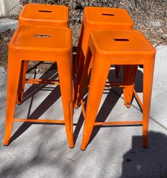 Set Of 4 Urban Mod Stools. 24 High, 13 X 13 Square***