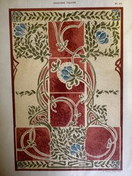 Projet De Tapis From The 2nd Vol Of The Album De La Decoration 1900 Paris