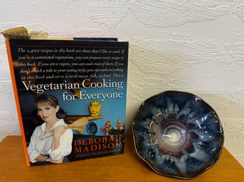 Vegetarian Cookbook & Ceramic Bowl