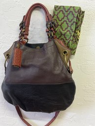 OrYANY Two-Tone Brown Leather Hobo Bag