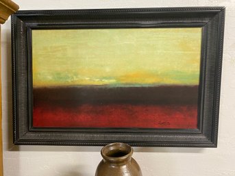 Stylish And Graphic Wall Art With Heavy Black Frame