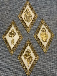 Mid Century Modern Molded Diamond Plaques, Dart Industries