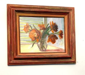 Fabulous Still Life Original Painting, Signed And Framed!