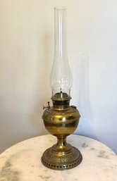 Vtg/Antique X-tra Tall Brass Oil Lamp. 23 Inches High!!