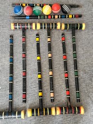 Vintage South Bend Croquet Mallets, Poles And Balls