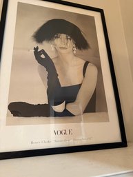 Vtg Framed Vogue Poster, Henry Clarke, Savoir-Faire, December 1957