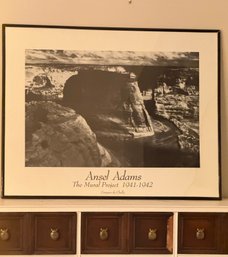 Vintage Ansel Adams Framed Piece, The Canyons Project 1941-1942, 28 X 22