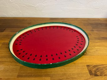 Vintage Mexican Watermelon Paper Mache Tray 19x15 Inches