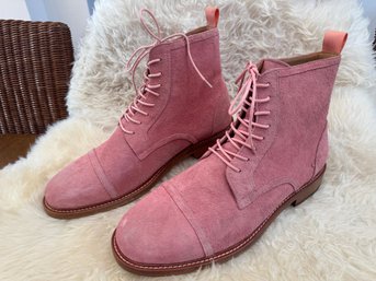 Marc Nolan Pink Suede Boots Mens Size 15 Look New And Cool
