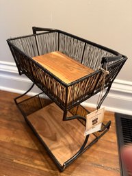 Black Wire Wrapped 2 Tiered Fruit Stand.  NWT